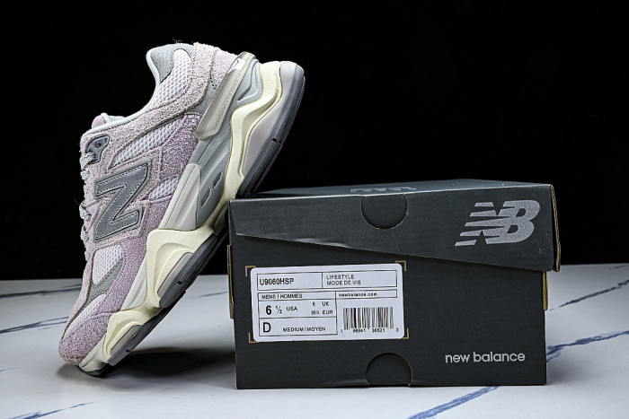 U906OHSP NEW BALANCE 9060 RETRO CASUAL SPORTS RUNNING SHOES VIOLET/BEIGE/GREY
