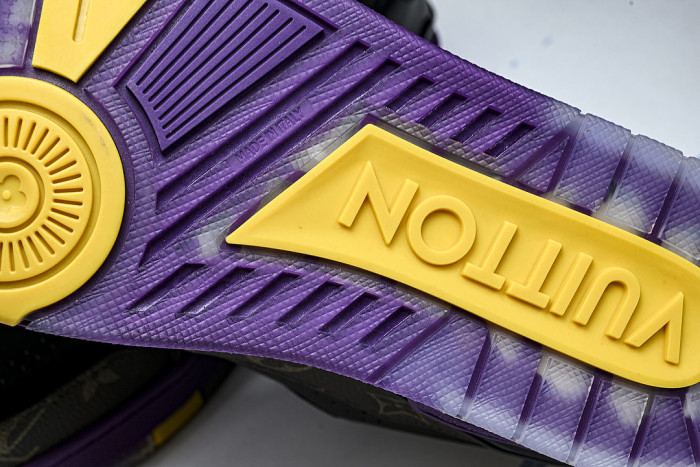 RUBBER-SOLED SPORTS CASUAL SHOES BLACK/PURPLE/BLACK