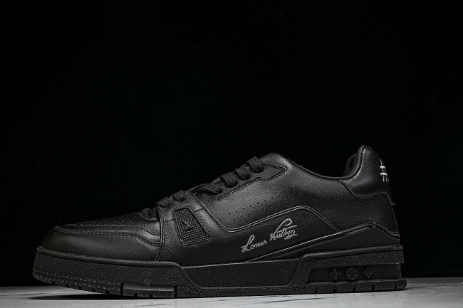 RUBBER-SOLED SPORTS CASUAL SHOES BLACK/BLACK/BLACK
