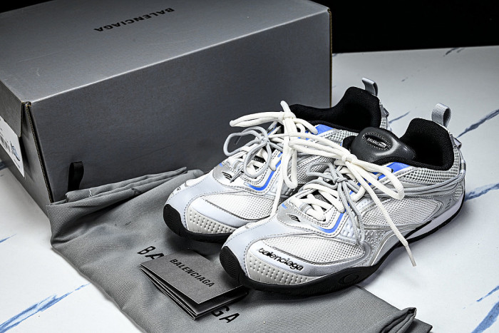 WSTGL-9114 BALENCIAGA RADAR SLIP ON LACE UP CASUAL LIFE SHOES LIGHT GRAY/GREY