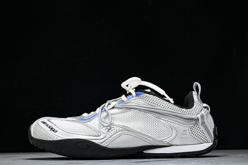 WSTGL-9114 BALENCIAGA RADAR SLIP ON LACE UP CASUAL LIFE SHOES LIGHT GRAY/GREY