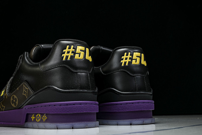 RUBBER-SOLED SPORTS CASUAL SHOES BLACK/PURPLE/BLACK