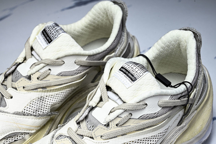 WMRTN-9191 BALENCIAGA JET THICK SOLED LOW TOP DAD SHOES BEIGE/LIGHT GRAY
