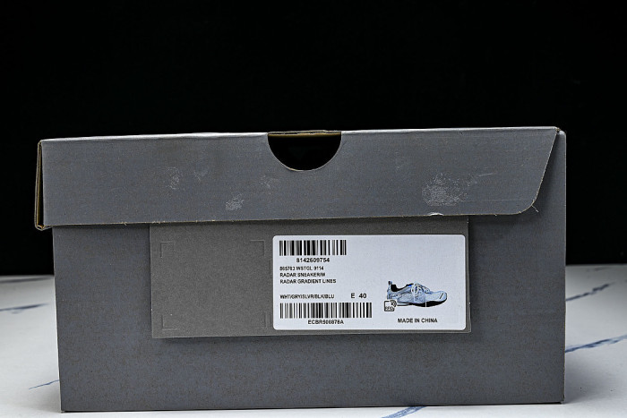 WSTGL-9114 BALENCIAGA RADAR SLIP ON LACE UP CASUAL LIFE SHOES LIGHT GRAY/GREY