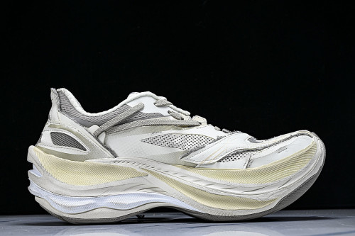 WMRTN-9191 BALENCIAGA JET THICK SOLED LOW TOP DAD SHOES BEIGE/LIGHT GRAY
