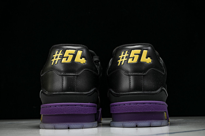 RUBBER-SOLED SPORTS CASUAL SHOES BLACK/PURPLE/BLACK