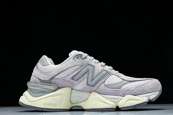 U906OHSP NEW BALANCE 9060 RETRO CASUAL SPORTS RUNNING SHOES VIOLET/BEIGE/GREY