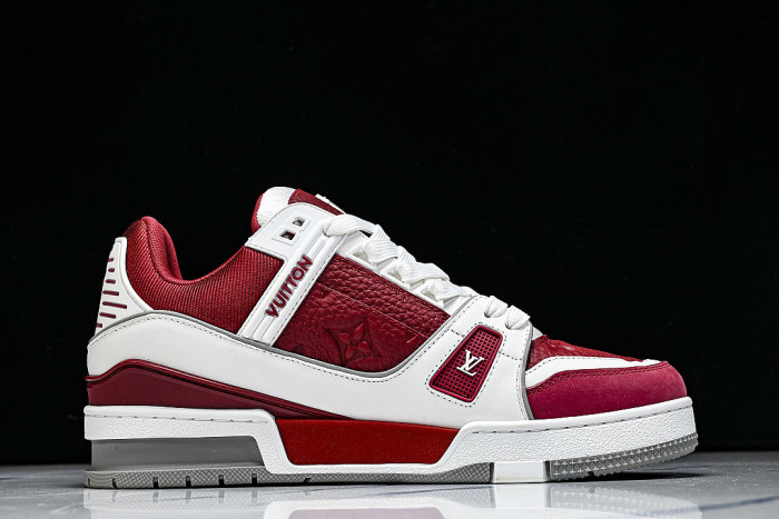 RUBBER-SOLED SPORTS CASUAL SHOES WHITE/RED