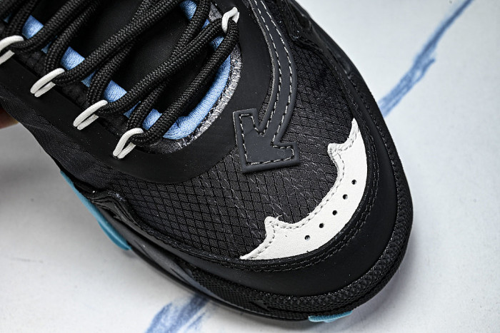 VIRGIL ABLOH TRENDY DAD SHOES FOR MEN AND WOMEN THREE ARCHED CASUAL SHOES SKY BLUE/BLACK