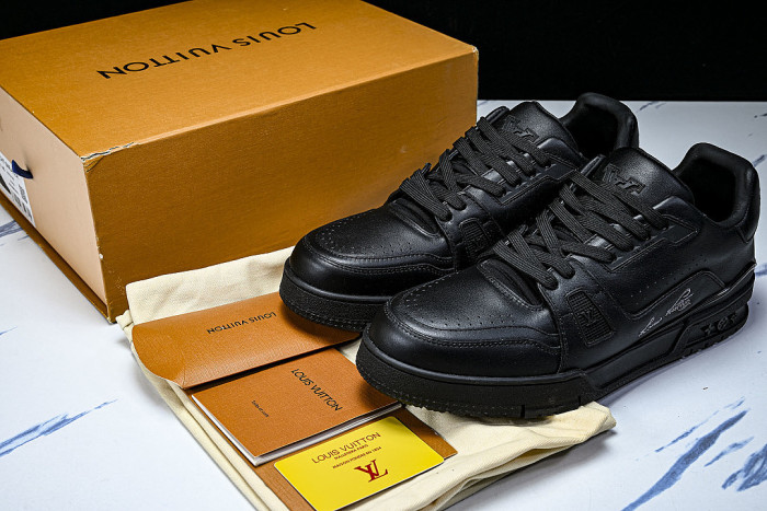 RUBBER-SOLED SPORTS CASUAL SHOES BLACK/BLACK/BLACK