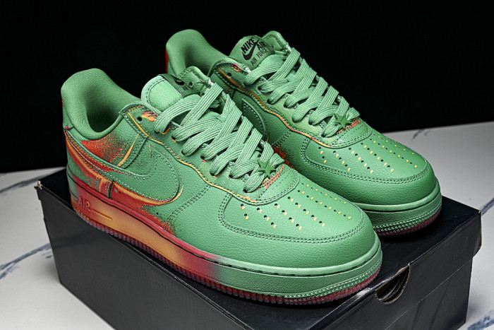 IB6834-300 AIR FORCE 1 LOW 07 STADIUM GREEN/BRIGHT CRIMSON/LASER ORANGE