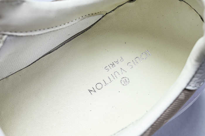 1ACQM6 BEVERLY HILLS LEATHER SPORTS SHOES BEIGE/WHITE