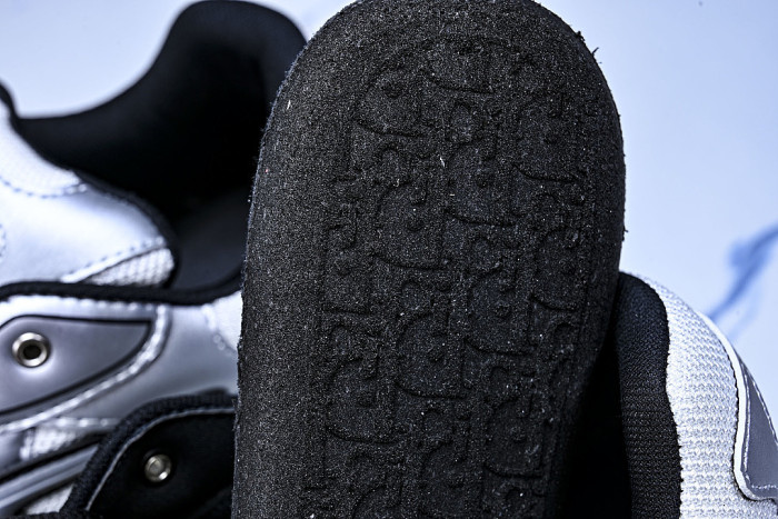 LOW-TOP THICK-SOLED SPORTS CASUAL SHOES SILVER/WHITE