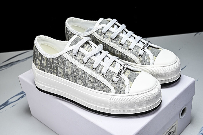 WALK'N LOW CASUAL SHOES FOR WOMEN'S DAILY SPORTS WEAR LIGHT GRAY/WHITE