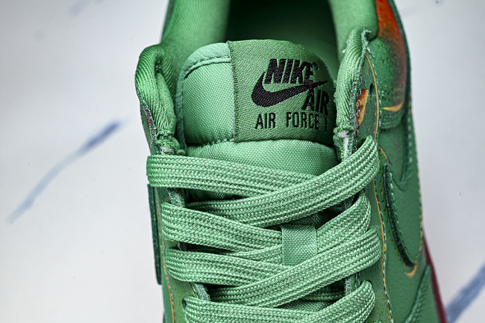 IB6834-300 AIR FORCE 1 LOW 07 STADIUM GREEN/BRIGHT CRIMSON/LASER ORANGE