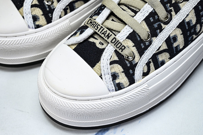 WALK'N LOW CASUAL SHOES FOR WOMEN'S DAILY SPORTS WEAR BLACK/WHITE