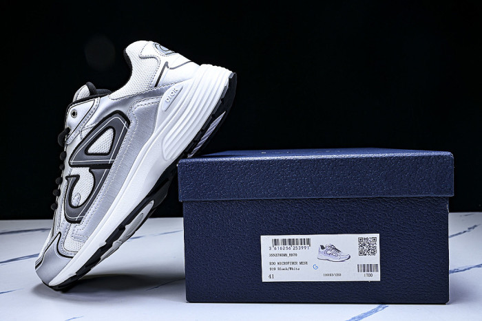 LOW-TOP THICK-SOLED SPORTS CASUAL SHOES SILVER/WHITE