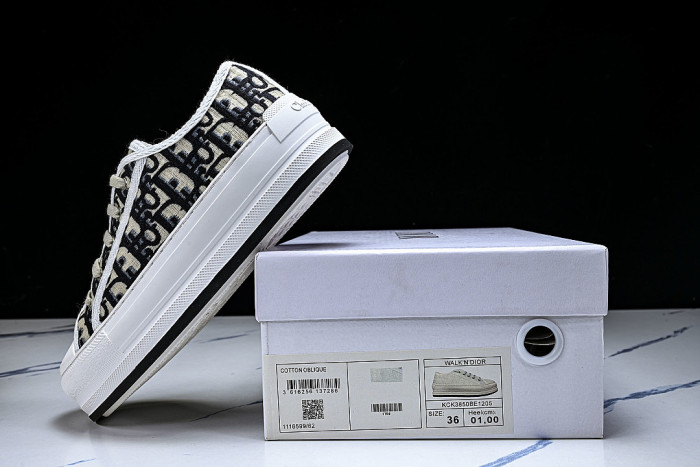 WALK'N LOW CASUAL SHOES FOR WOMEN'S DAILY SPORTS WEAR BLACK/WHITE