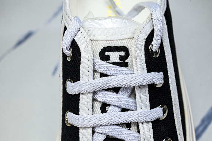WALK'N LOW CASUAL SHOES FOR WOMEN'S DAILY SPORTS WEAR BLACK/WHITE