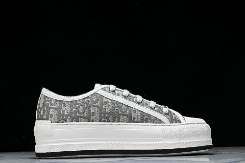 WALK'N LOW CASUAL SHOES FOR WOMEN'S DAILY SPORTS WEAR LIGHT GRAY/WHITE