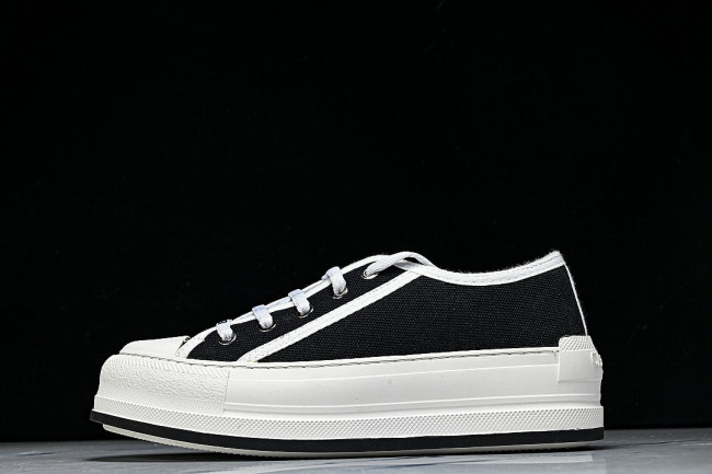 WALK'N LOW CASUAL SHOES FOR WOMEN'S DAILY SPORTS WEAR BLACK/WHITE