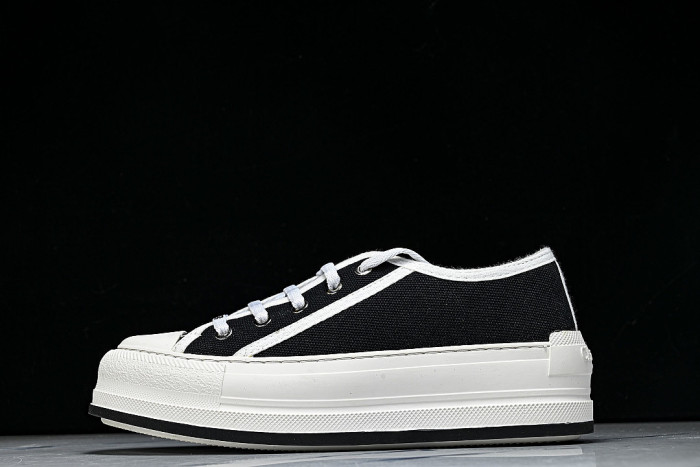 WALK'N LOW CASUAL SHOES FOR WOMEN'S DAILY SPORTS WEAR BLACK/WHITE