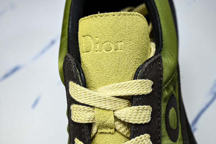 MEN'S SPORTY LACE UP COLOR BLOCKING CASUAL AND FASHIONABLE SINGLE SHOES GREEN/BLACK