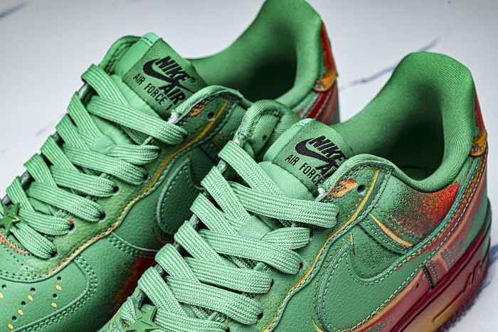 IB6834-300 AIR FORCE 1 LOW 07 STADIUM GREEN/BRIGHT CRIMSON/LASER ORANGE