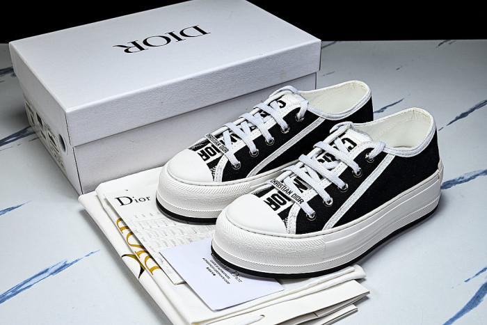 WALK'N LOW CASUAL SHOES FOR WOMEN'S DAILY SPORTS WEAR BLACK/WHITE