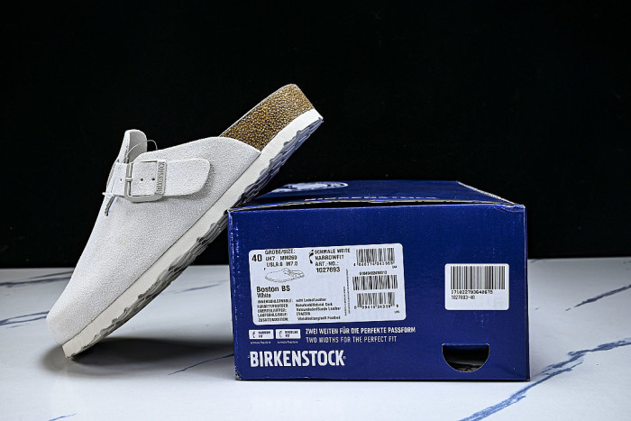 CORK SOFT SOLED ONE PIECE HALF DRAG CASUAL SHOES WHITE/PURE WHITE
