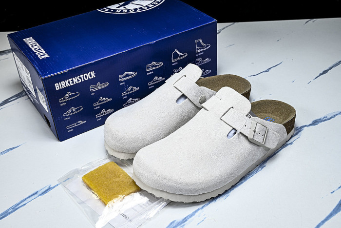 CORK SOFT SOLED ONE PIECE HALF DRAG CASUAL SHOES WHITE/PURE WHITE