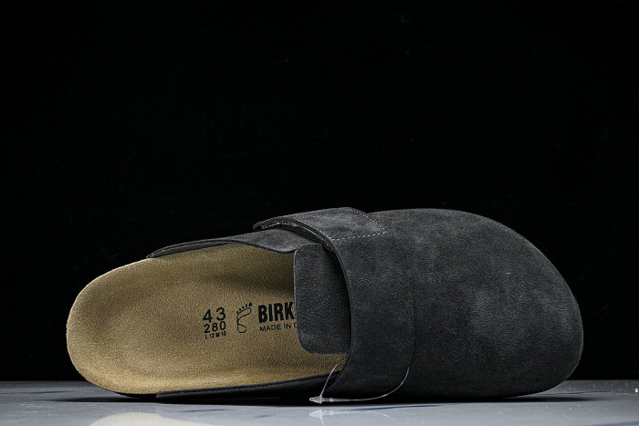 CORK SOFT SOLED ONE PIECE HALF DRAG CASUAL SHOES BLACK/INKINESS