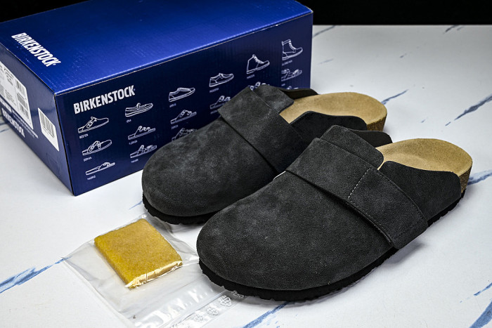 CORK SOFT SOLED ONE PIECE HALF DRAG CASUAL SHOES BLACK/INKINESS