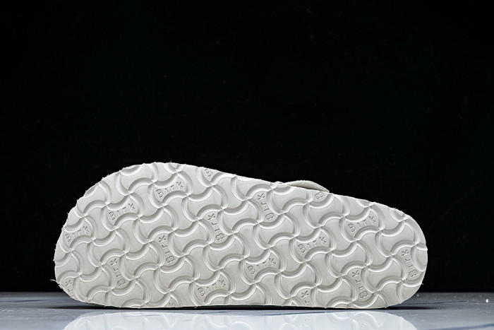 CORK SOFT SOLED ONE PIECE HALF DRAG CASUAL SHOES WHITE/PURE WHITE