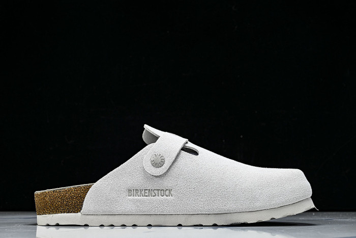 CORK SOFT SOLED ONE PIECE HALF DRAG CASUAL SHOES WHITE/PURE WHITE