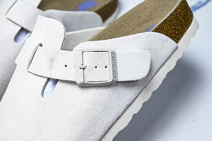 CORK SOFT SOLED ONE PIECE HALF DRAG CASUAL SHOES WHITE/PURE WHITE