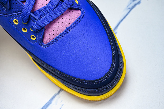 IV4871-400 AIR JORDAN 3 OG AJ3 REPLICA BASKETBALL SHOES KLEIN BLUE/PINK/YELLOW