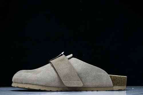 CORK SOFT SOLED ONE PIECE HALF DRAG CASUAL SHOES BROWN/LIGHT BROWN
