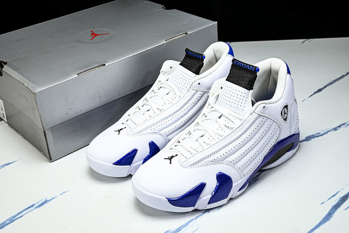 487471-104 AIR JORDAN 14 RETRO AJ14 NAVY BLUE/ MIDNIGHT BLUE/WHITE