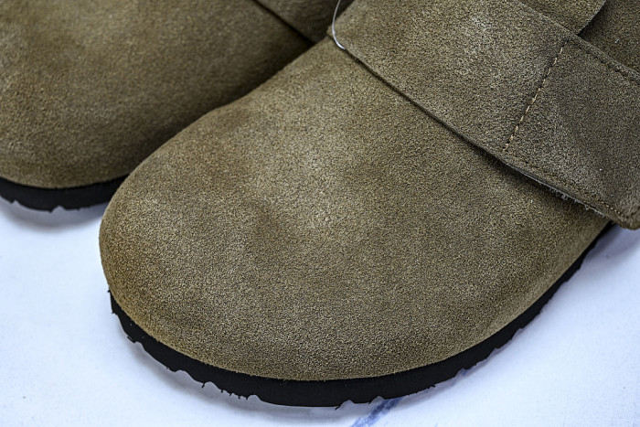 CORK SOFT SOLED ONE PIECE HALF DRAG CASUAL SHOES COFFEE/CHOCOLATE