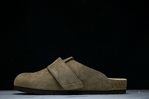 CORK SOFT SOLED ONE PIECE HALF DRAG CASUAL SHOES COFFEE/CHOCOLATE