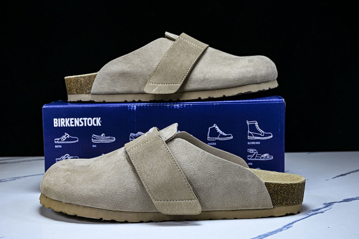 CORK SOFT SOLED ONE PIECE HALF DRAG CASUAL SHOES BROWN/LIGHT BROWN