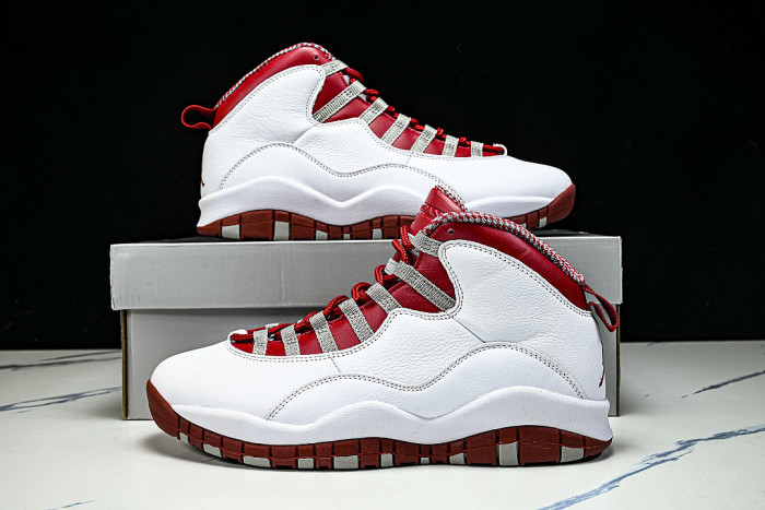 310805-161 AIR JORDAN 10 RETRO AJ10 RED/WHITE