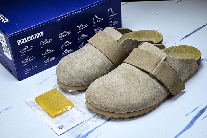 CORK SOFT SOLED ONE PIECE HALF DRAG CASUAL SHOES BROWN/LIGHT BROWN