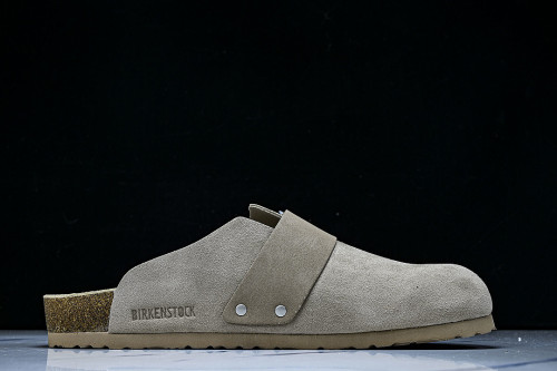 CORK SOFT SOLED ONE PIECE HALF DRAG CASUAL SHOES BROWN/LIGHT BROWN