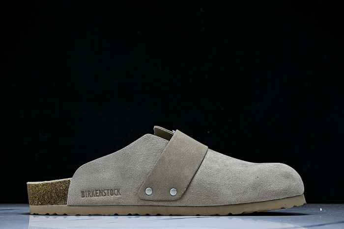 CORK SOFT SOLED ONE PIECE HALF DRAG CASUAL SHOES BROWN/LIGHT BROWN