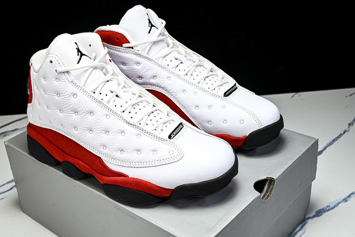 414571-122 JORDAN 13 RETRO WHITE/BLACK-TRUE RED