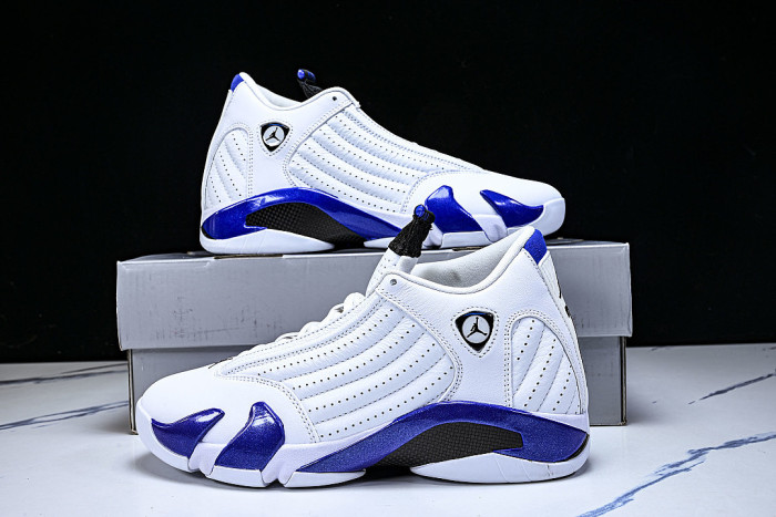 487471-104 AIR JORDAN 14 RETRO AJ14 NAVY BLUE/ MIDNIGHT BLUE/WHITE