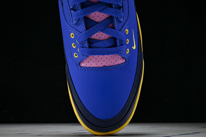 IV4871-400 AIR JORDAN 3 OG AJ3 REPLICA BASKETBALL SHOES KLEIN BLUE/PINK/YELLOW