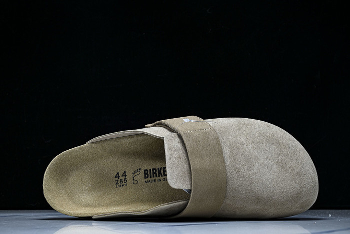 CORK SOFT SOLED ONE PIECE HALF DRAG CASUAL SHOES BROWN/LIGHT BROWN